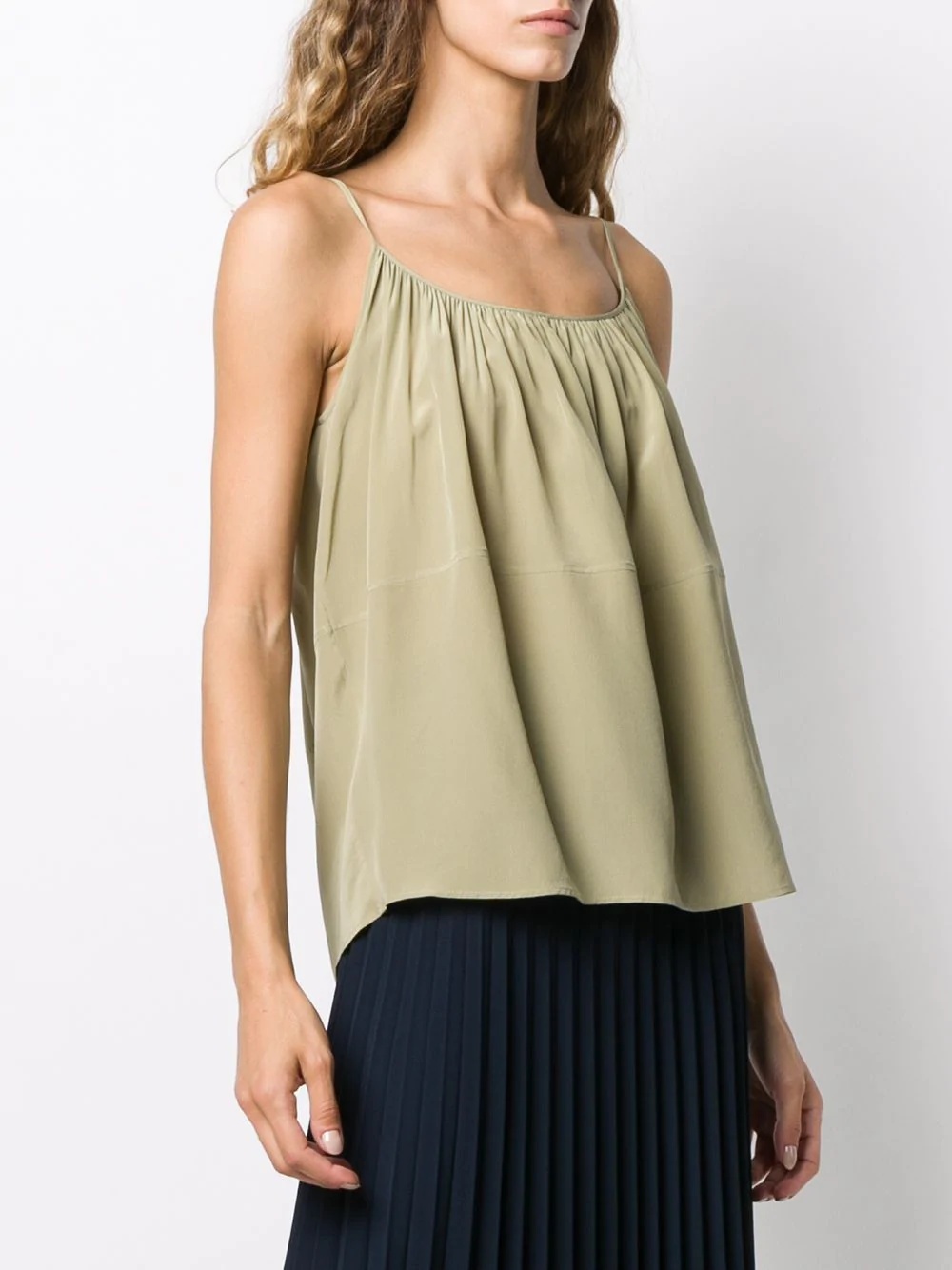 pleated silk camisole - 3