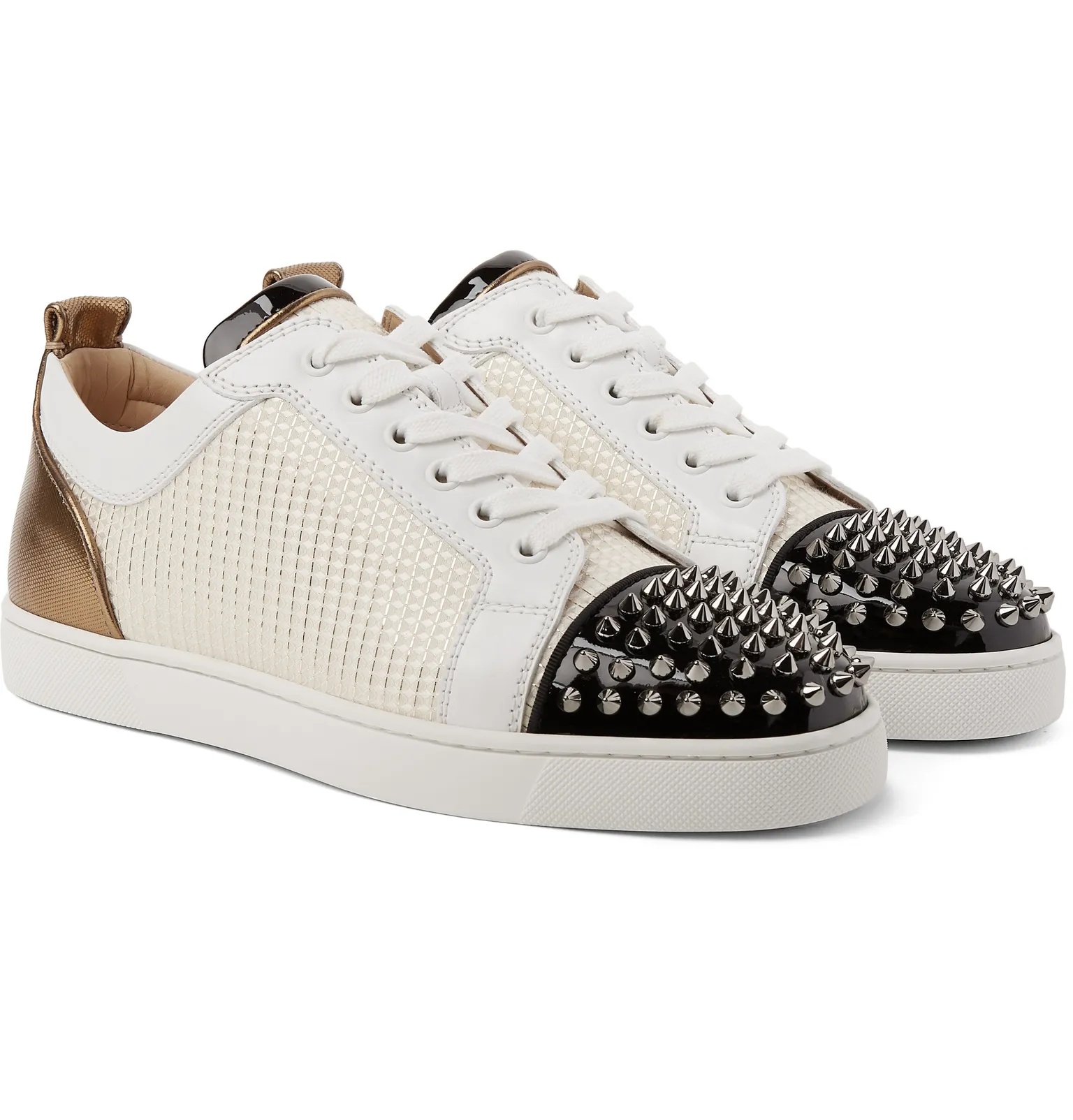 Louis Junior Spikes Orlato Leather and Jacquard Sneakers - 2