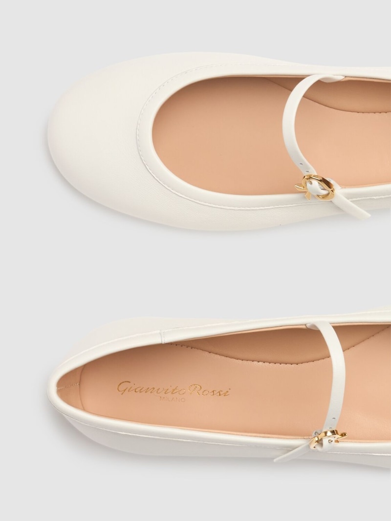 10mm Carla soft leather ballerina flats - 4