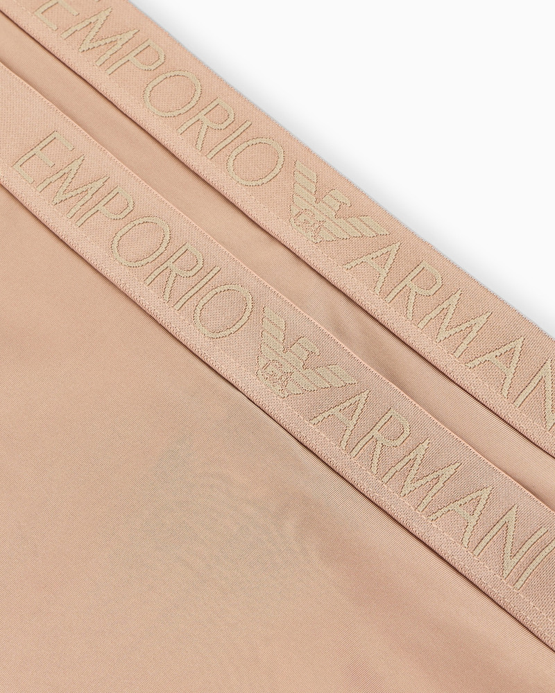 EMPORIO ARMANI Two-pack of ASV Iconic recycled-microfibre thongs outlook