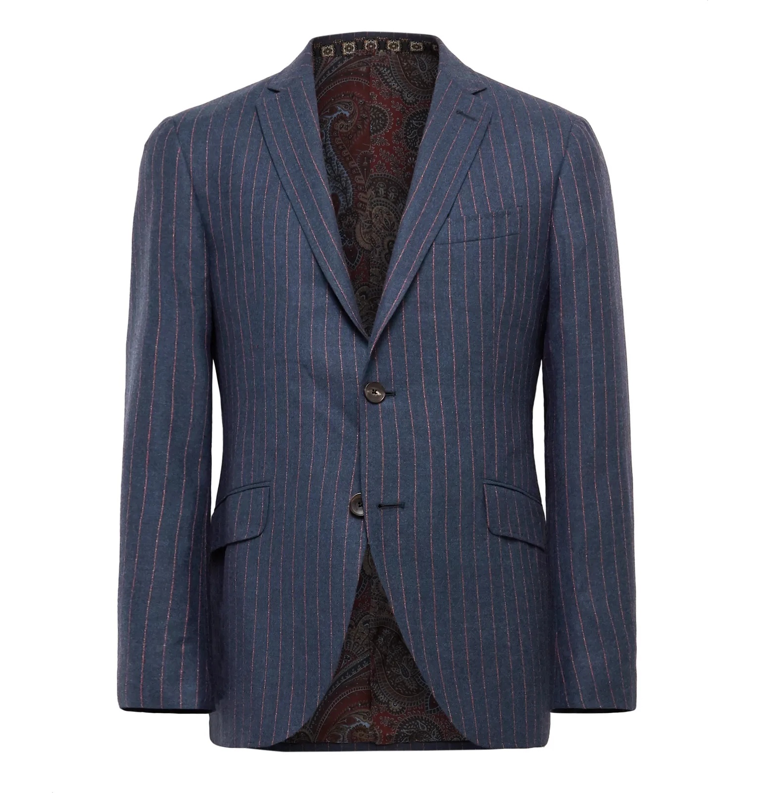 Slim-Fit Unstructured Striped Wool, Cashmere, Silk and Cotton-Blend Suit Jacket - 1