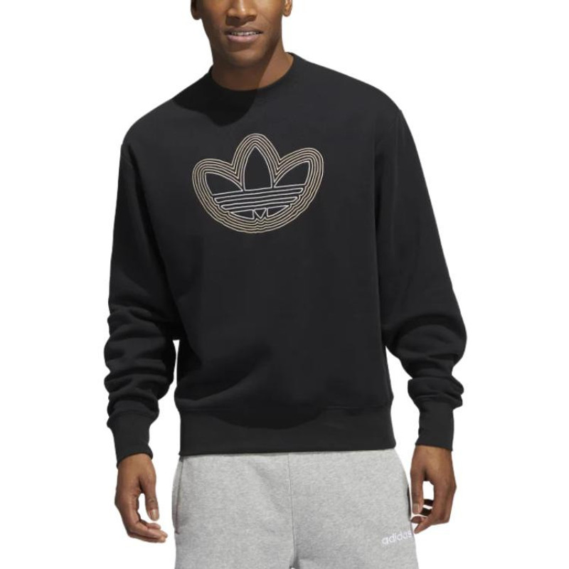 adidas adidas OAC Trefoil Crew Sweatshirt 'Black' HI2975 outlook