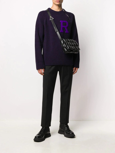 Raf Simons patch-detail knitted jumper outlook