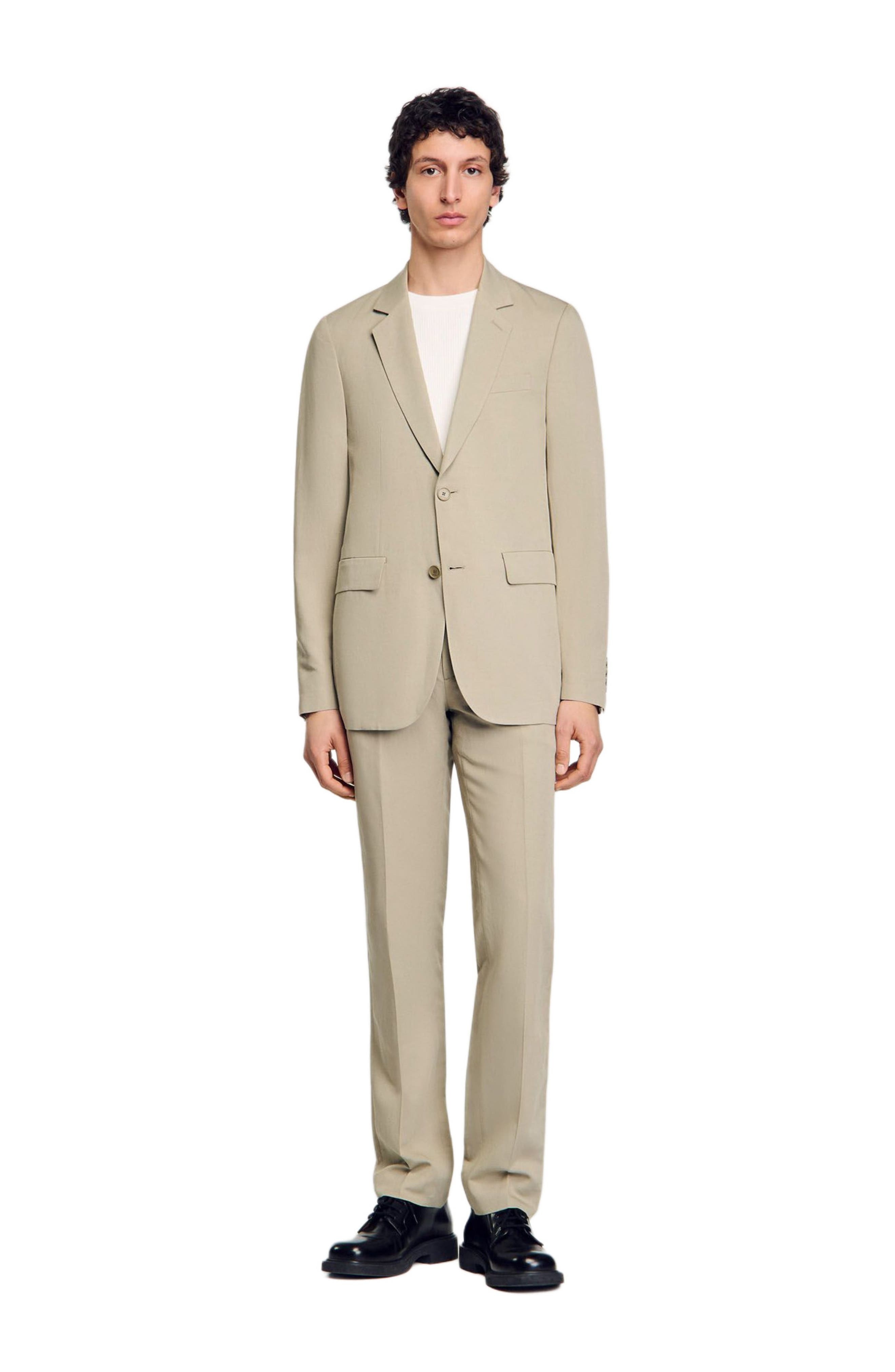 SANDRO Suit jacket in Light Kaki. at Nordstrom - 1