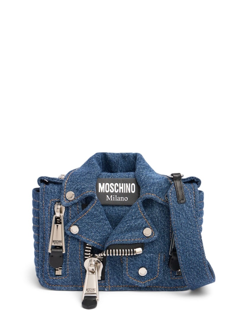 Biker denim shoulder bag - 1