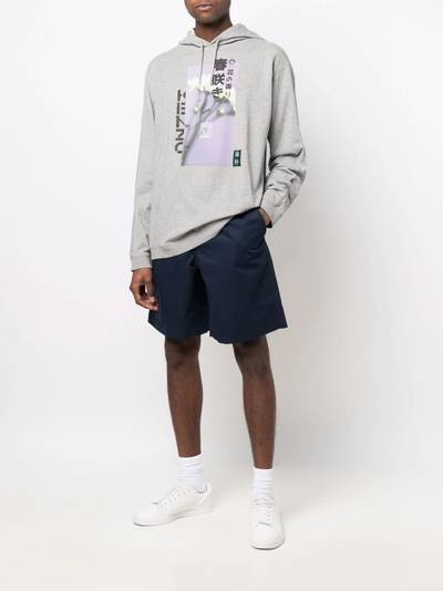 KENZO floral logo-print hoodie outlook