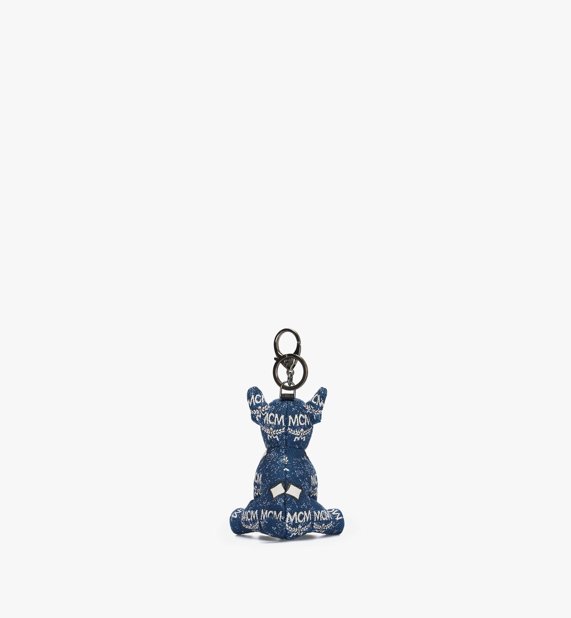 M Pup Charm in Vintage Denim Jacquard - 3