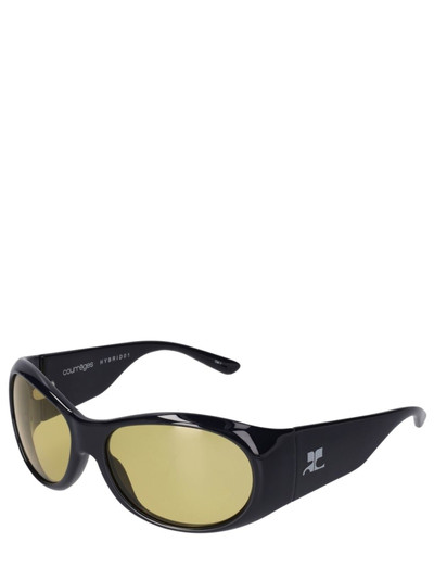 courrèges Hybrid 01 round acetate sunglasses outlook