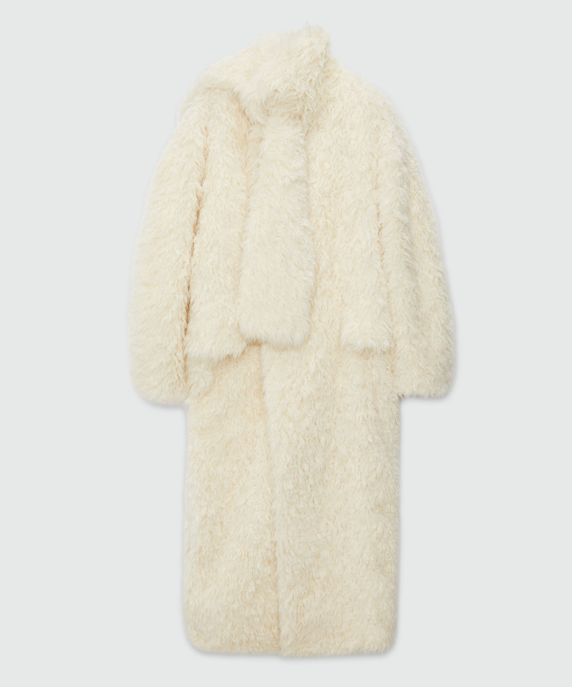 Faux-leather long coat - 1