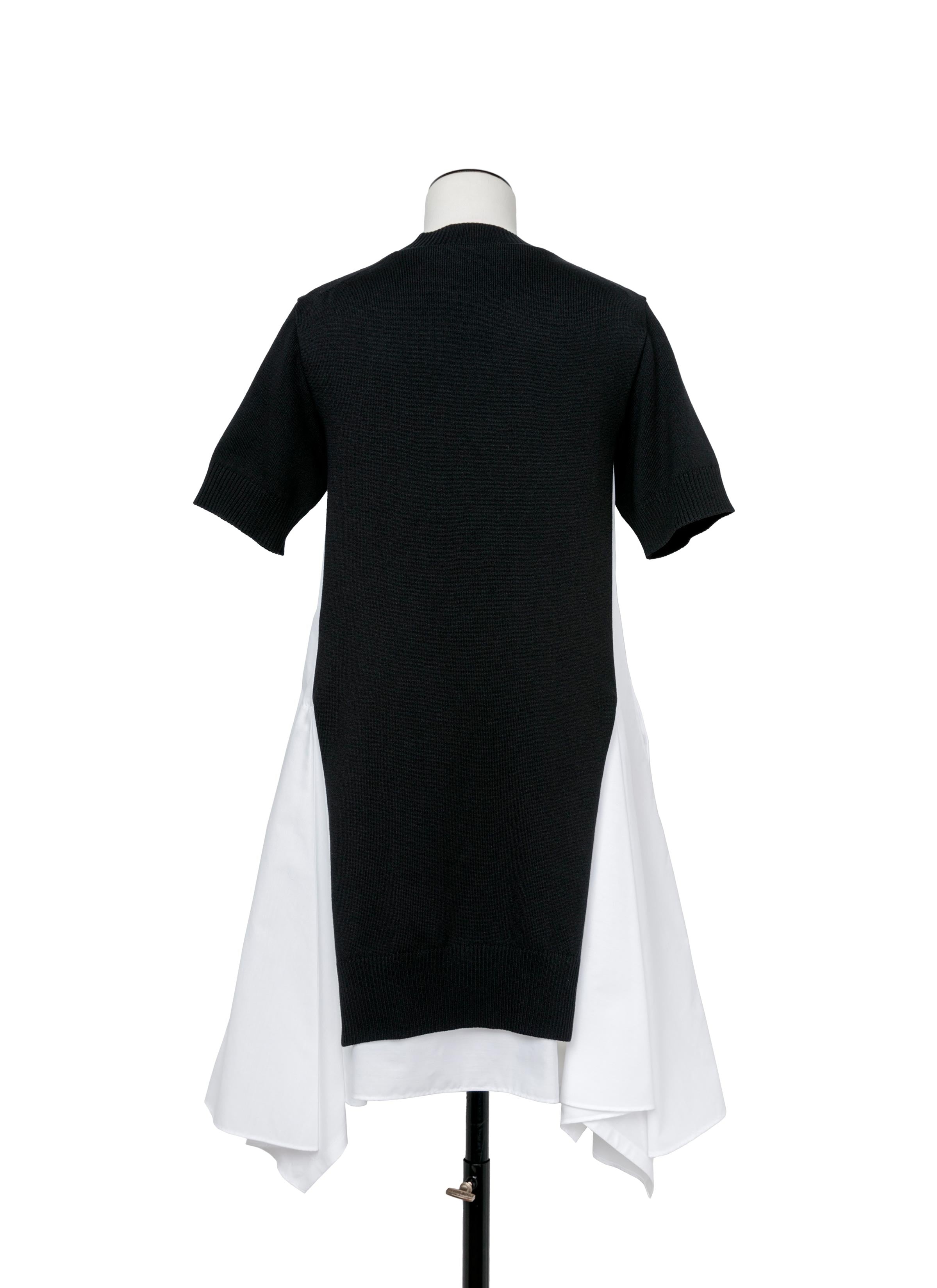 【関税込み】sacai Cotton and knit dress sacai Cotton Poplin x Knit Dress | REVERSIBLE