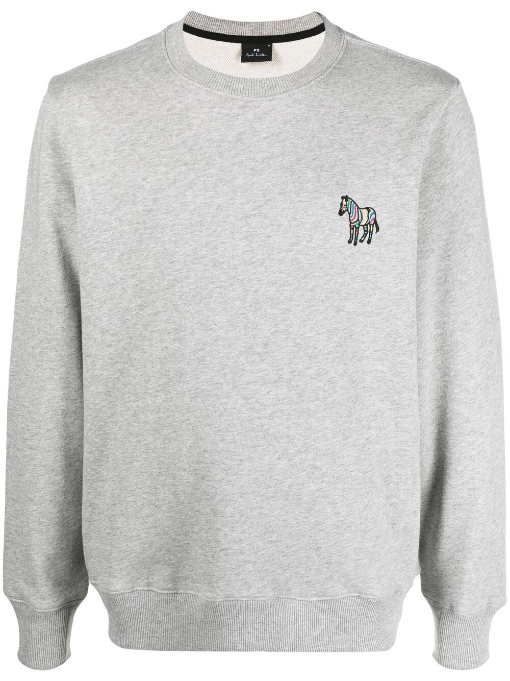 signature zebra-embroidered sweatshirt - 1