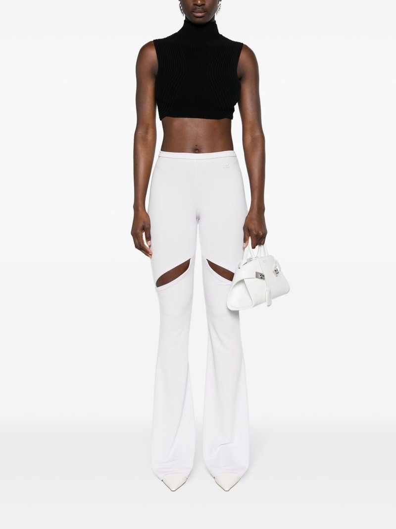 courrèges Ellipse mid-rise bootcut trousers outlook