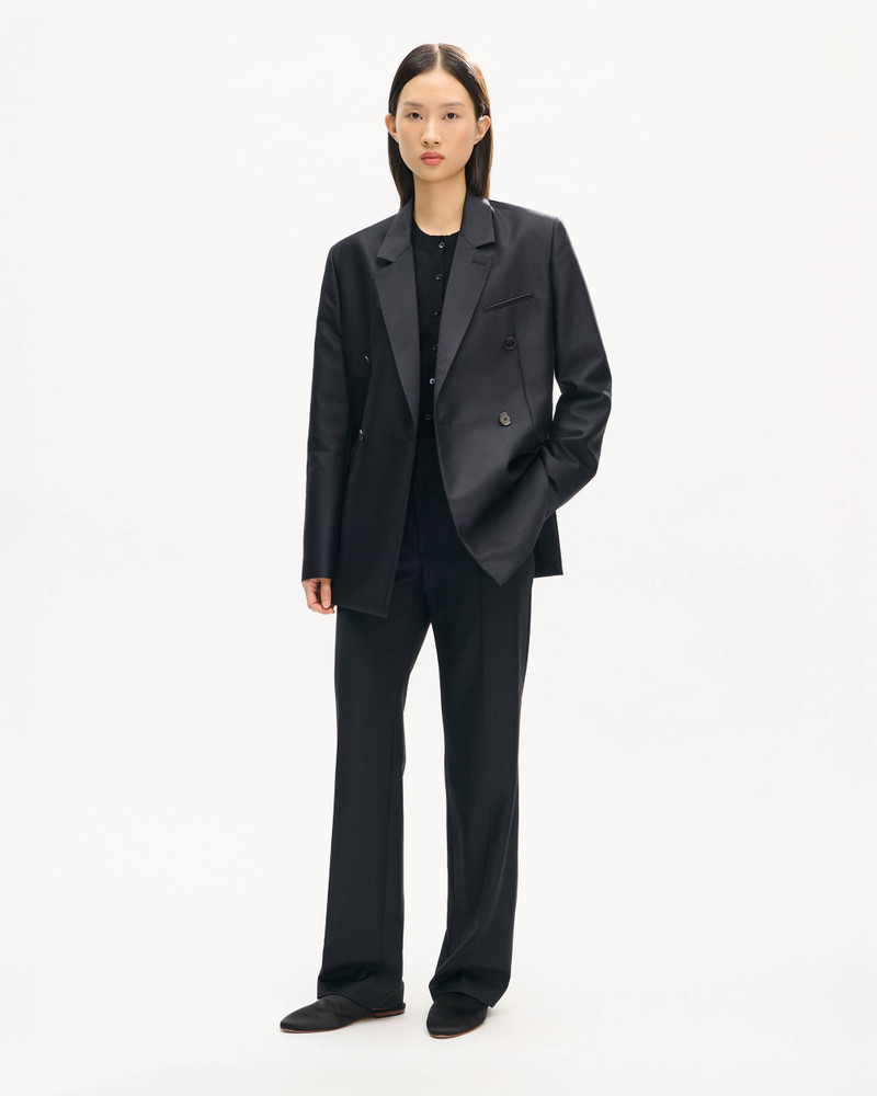 KENZO Peaked lapel blazer in virgin wool and silk outlook