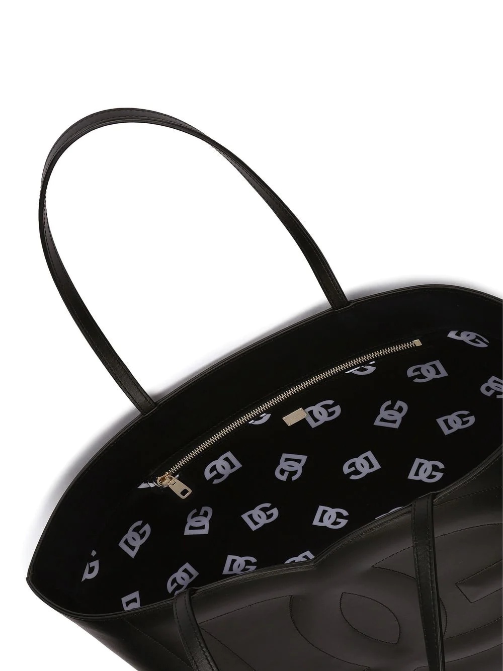 embossed-logo leather tote bag - 5