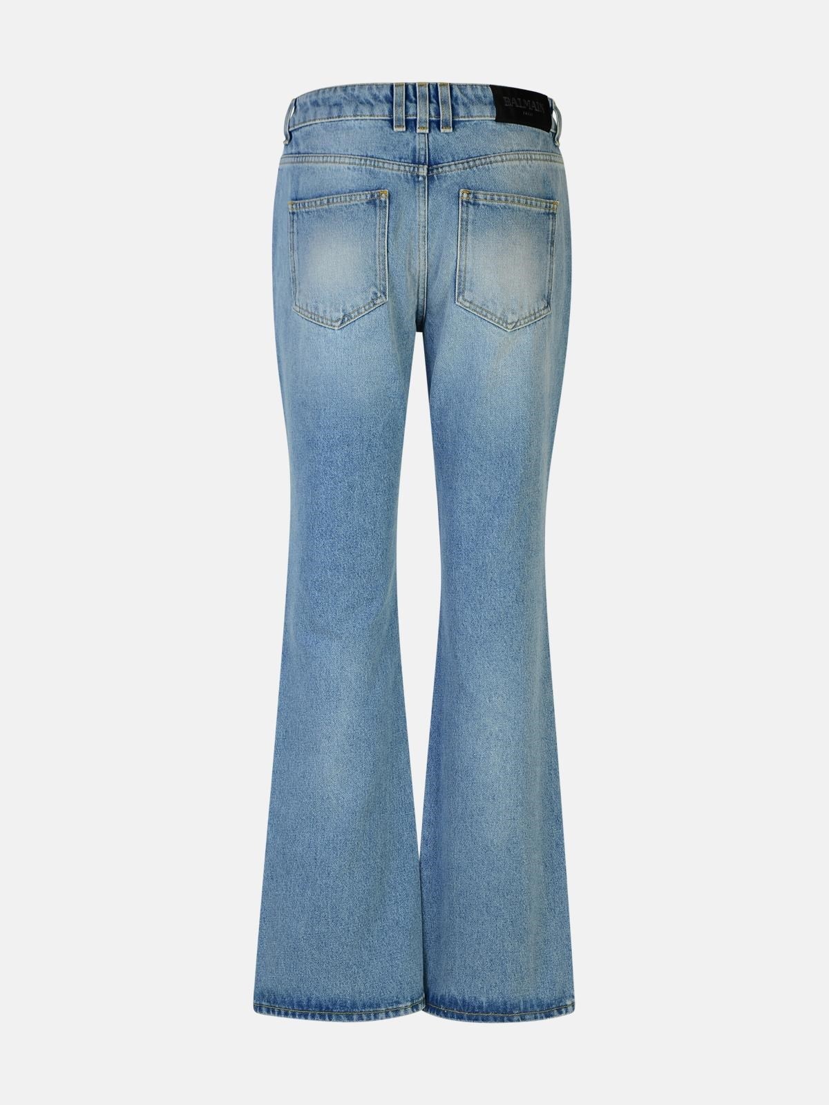 LIGHT BLUE COTTON JEANS - 3