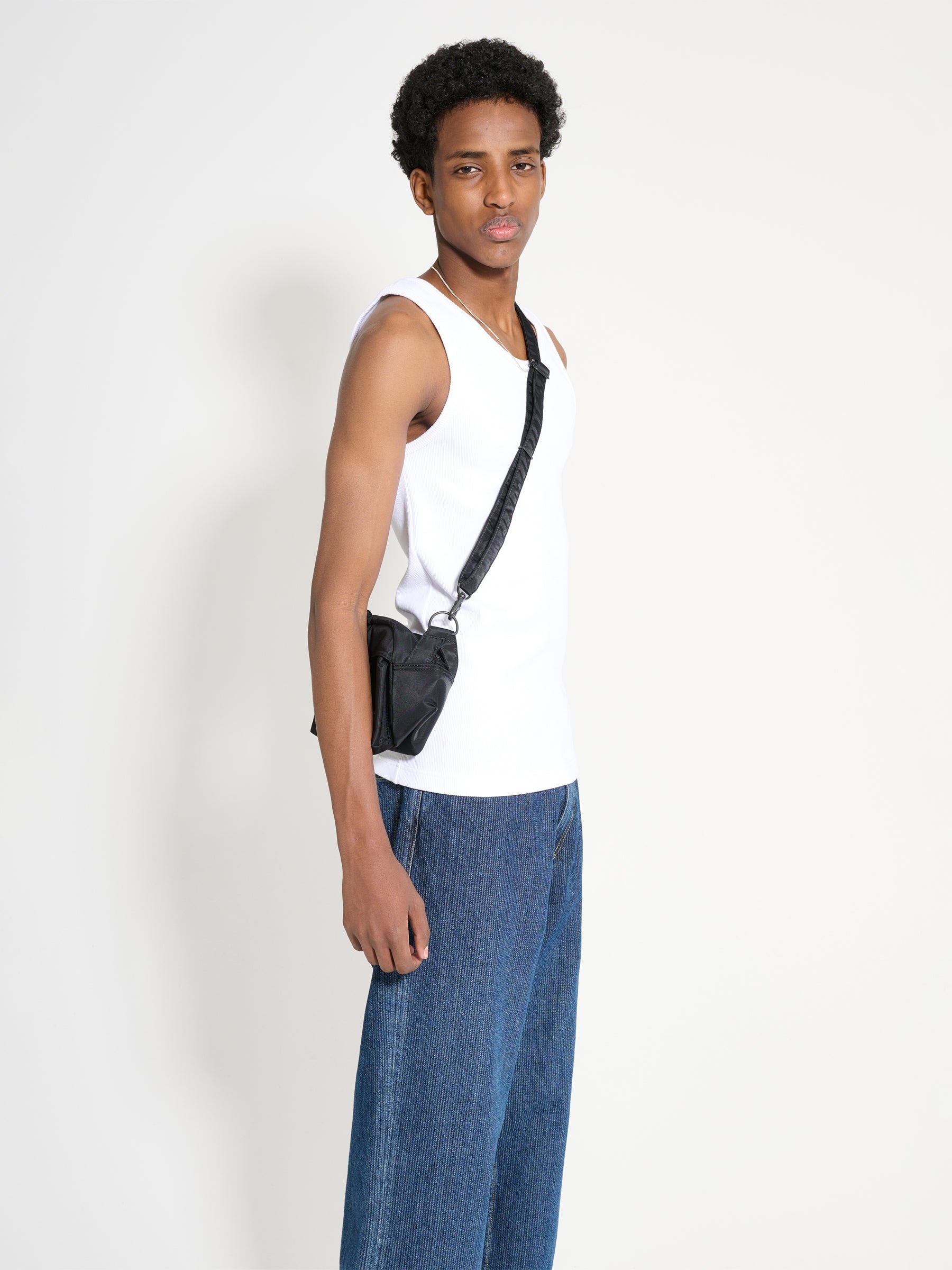 JUNYA WATANABE MAN COTTON NYLON RIB KNIT WHITE - 3
