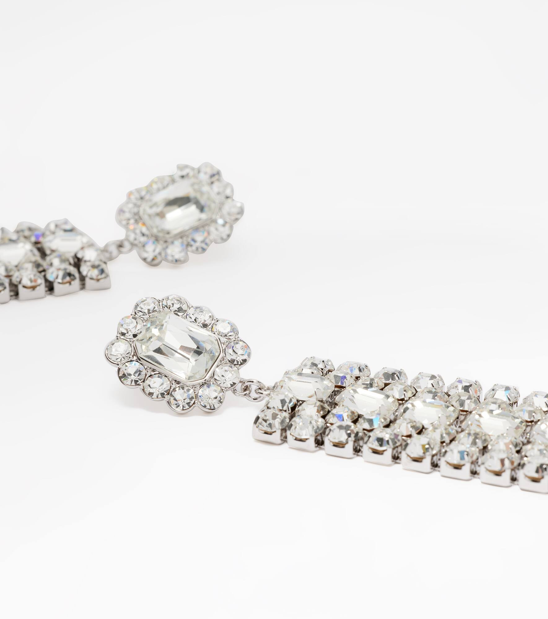 Crystal-embellished drop earrings - 4