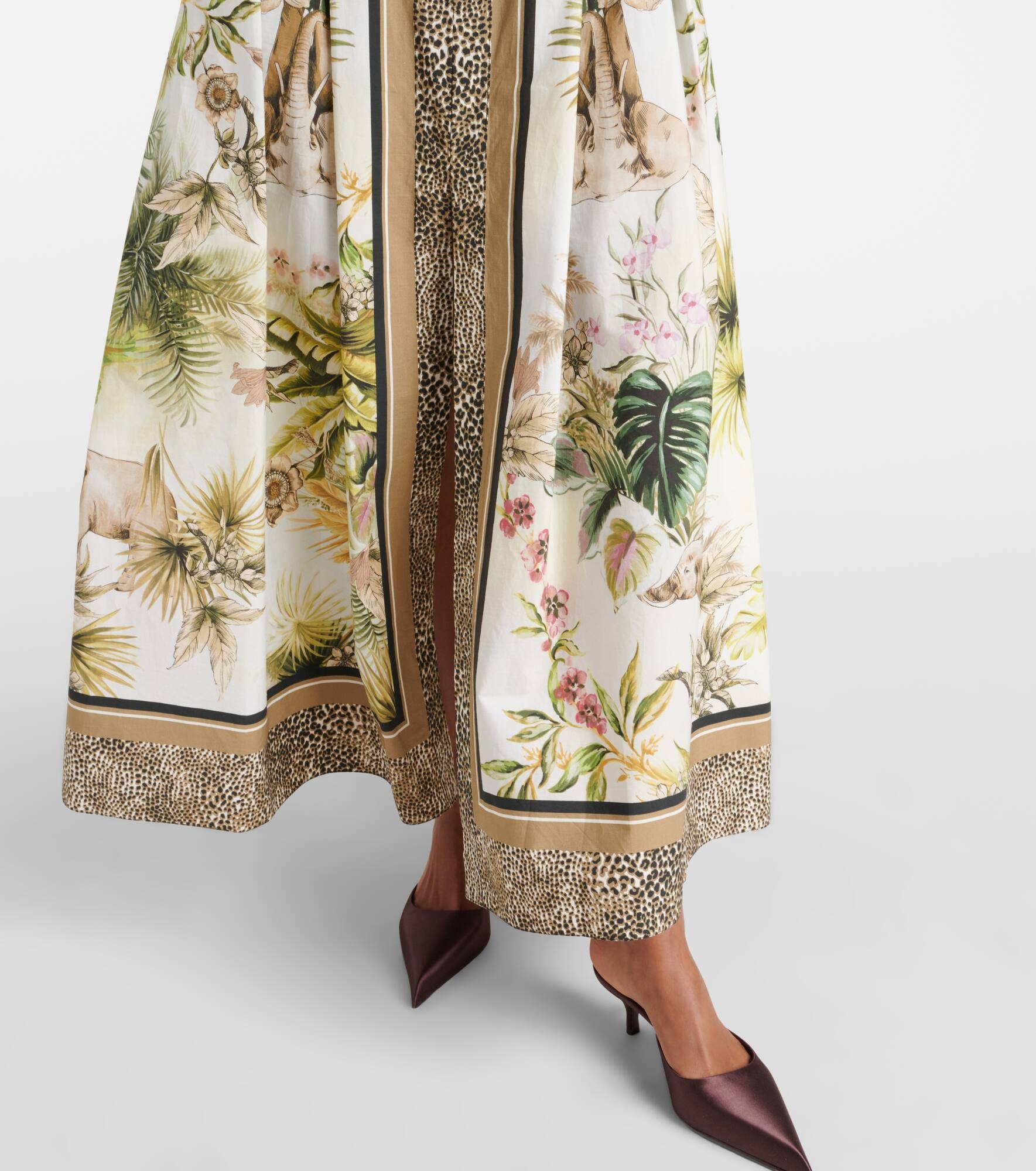 Printed cotton maxi skirt - 5
