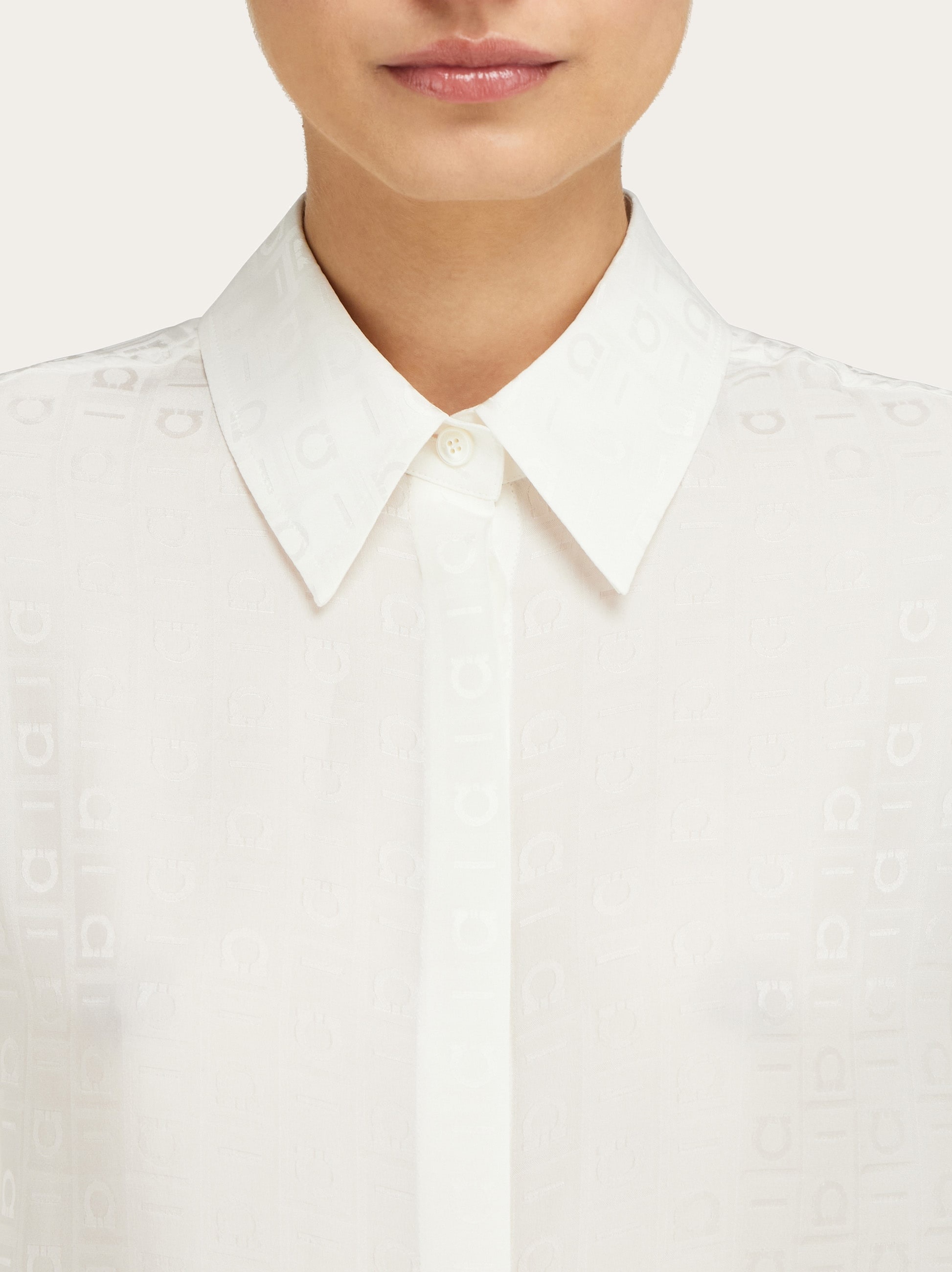 Ferragamo Monogram print silk shirt - 4