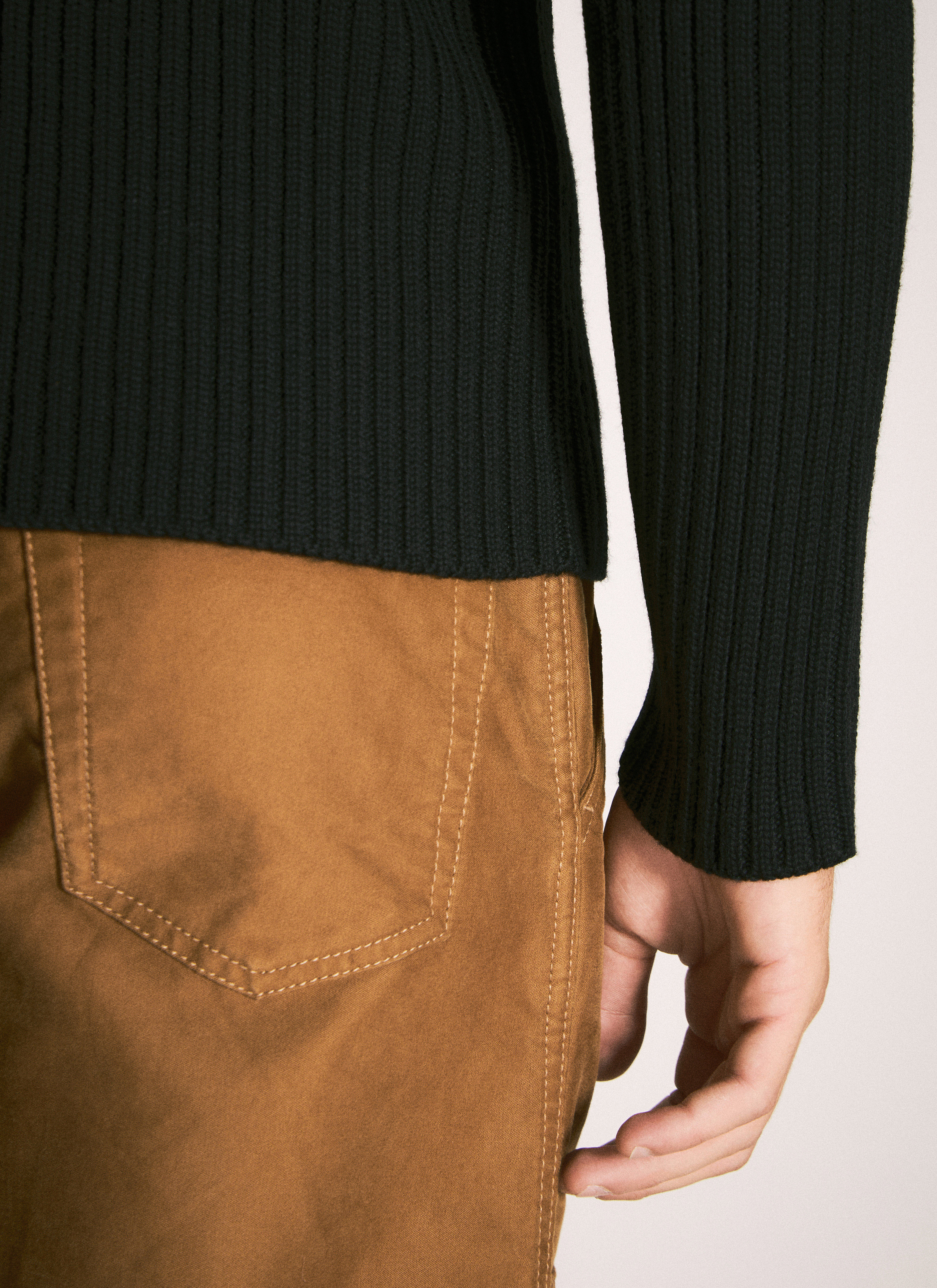 Prada Men Ribbed Wool Zip-Up Cardigan - 6