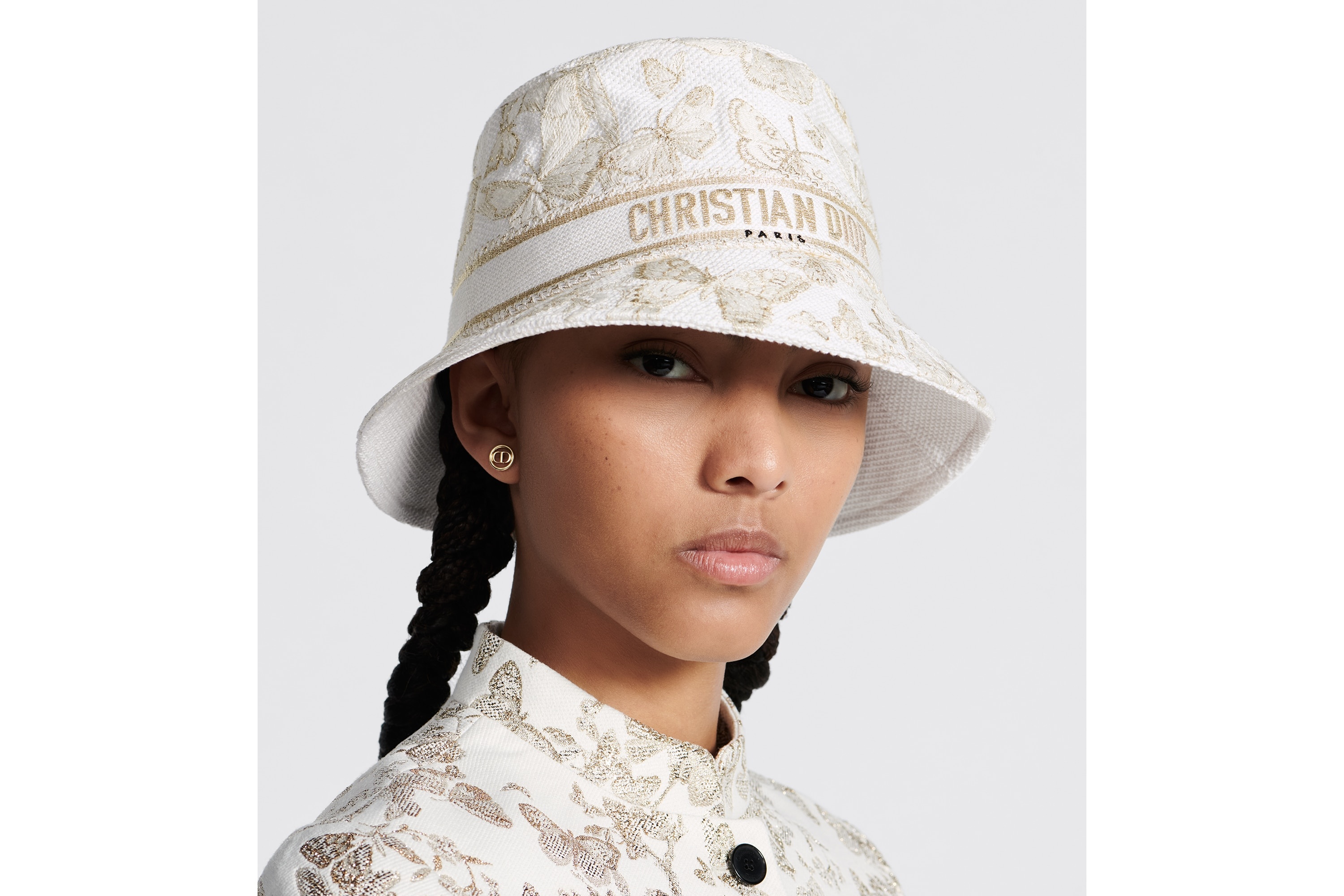 D-Bobby Toile de Jouy Mexico Small Brim Bucket Hat - 2