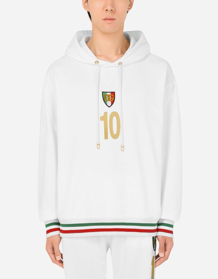 Jersey hoodie with patch - 1