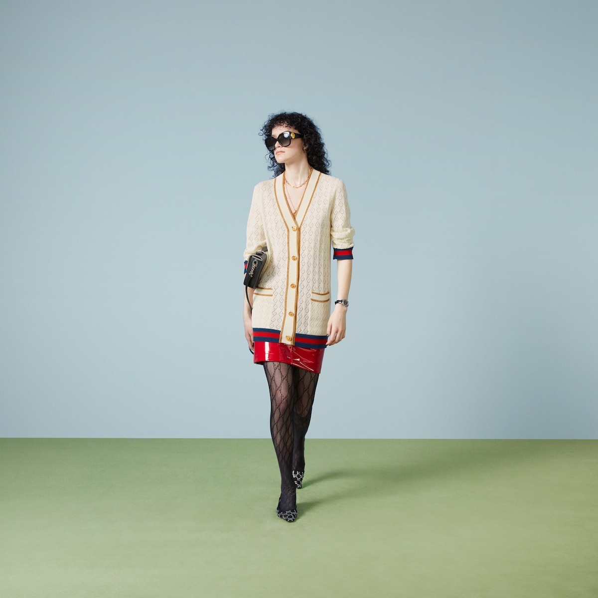 Cotton cardigan with Web - 2