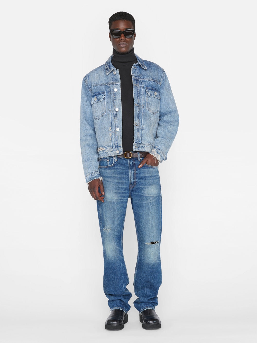 Vintage Lined Jacket in Mar Azul Destruct - 2