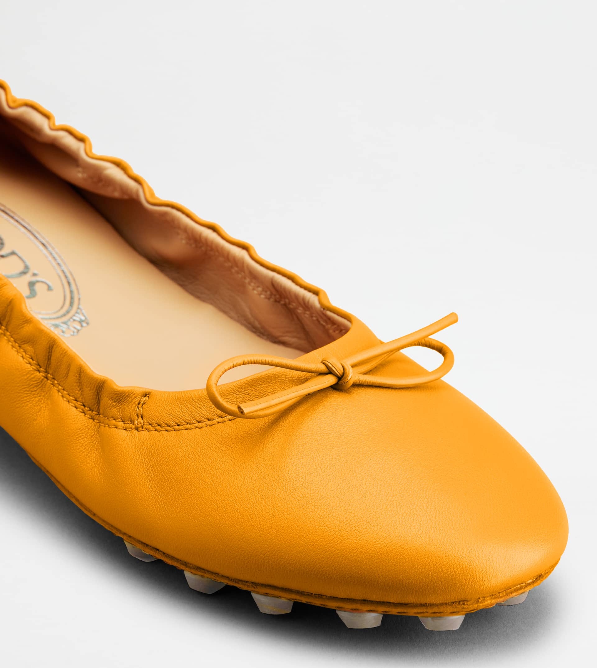 BUBBLE BALLERINAS IN LEATHER - ORANGE - 6
