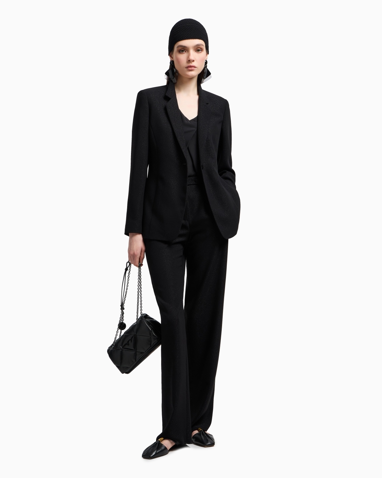 LUREX CRÊPE WIDE-LEG TROUSERS - 4