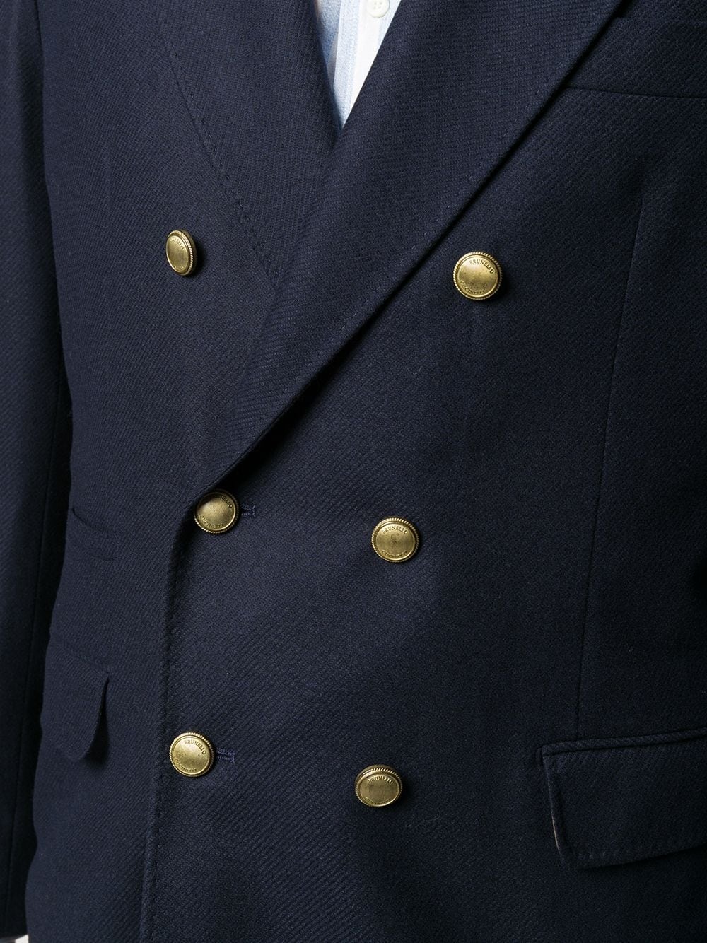 double-breasted fitted blazer - 5