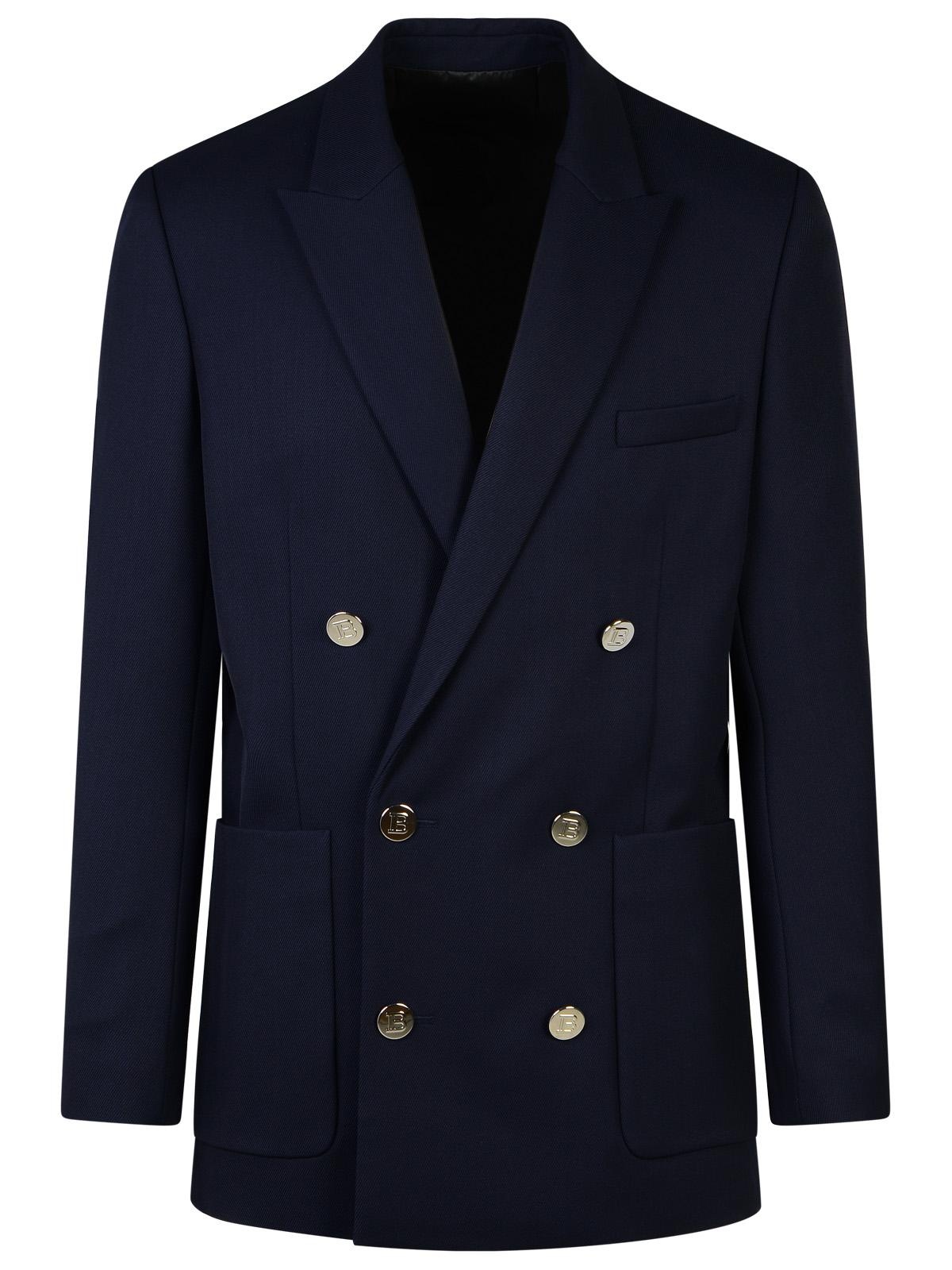 Balmain Blue Wool Blazer - 1