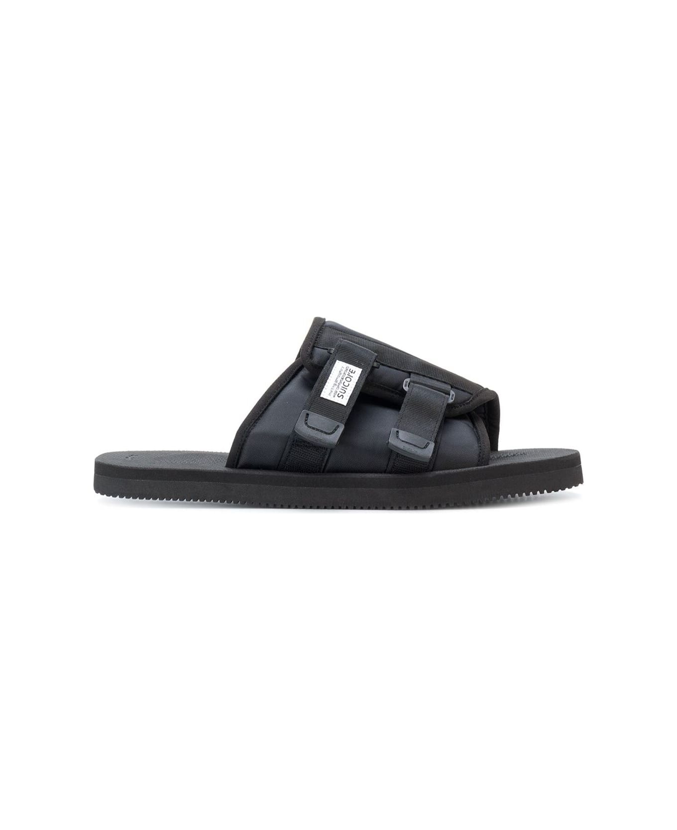 'kaw-cab' Black Sandals With Velcro Fastening In Nylon Man Suicoke - 1