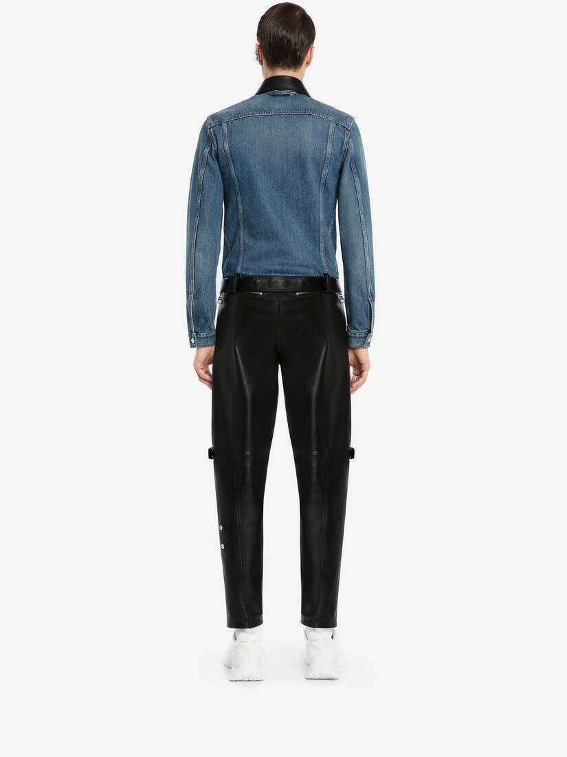 Denim Jacket in Washed Blue - 4