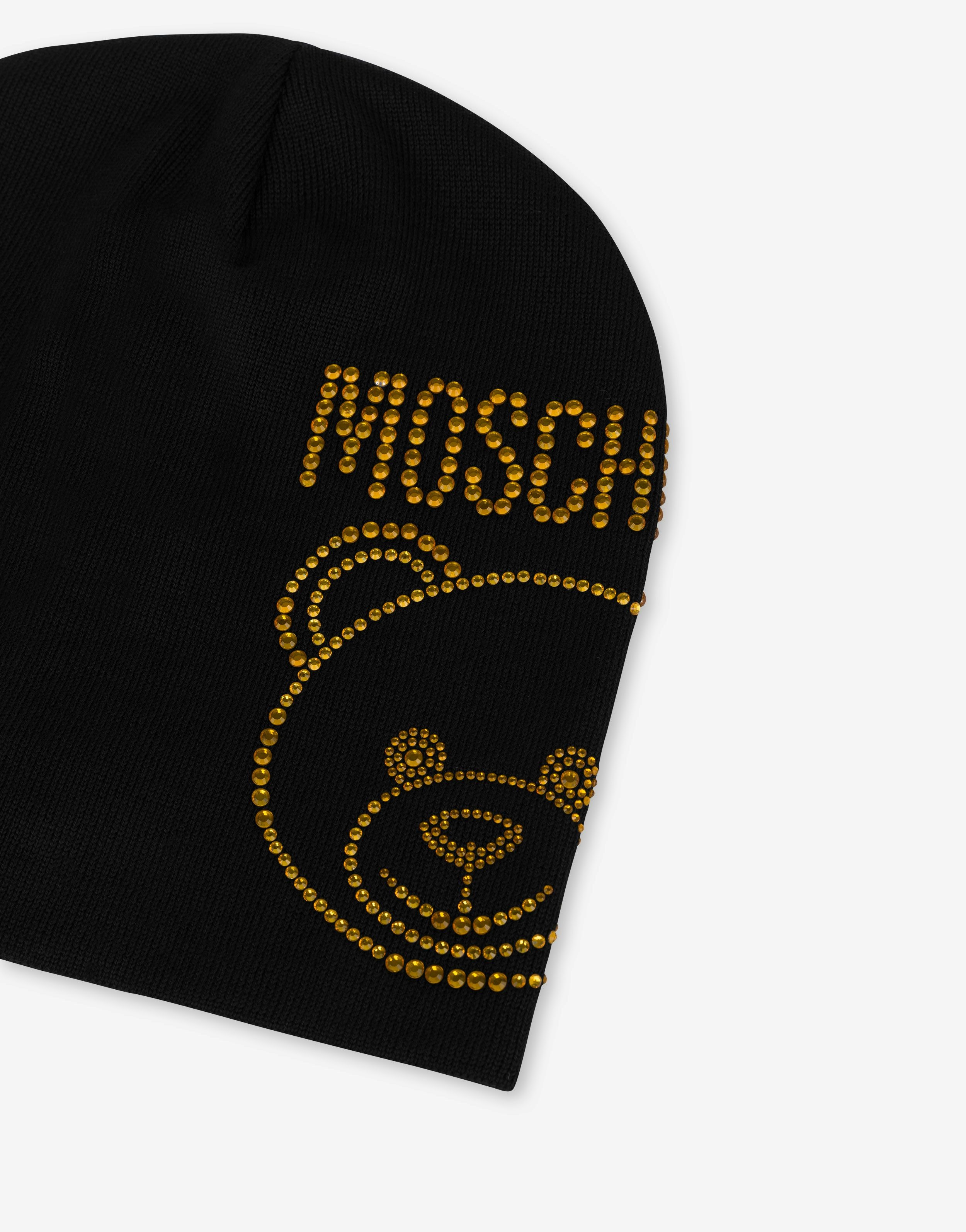 KNIT HAT RHINESTONE TEDDY BEAR - 3