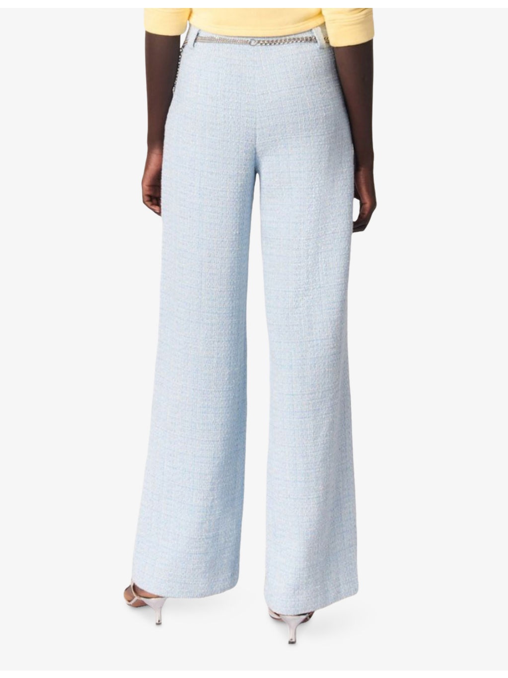Chain-Belt Mid-Rise Tweed Trousers - 4