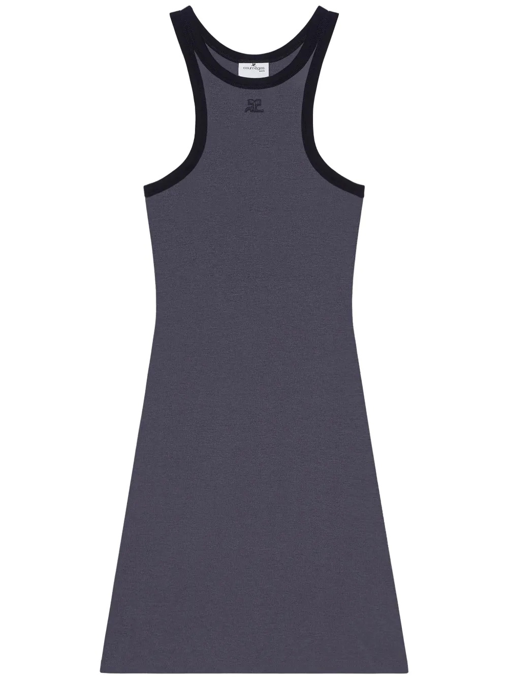 COURRÈGES - Women Contrast Scuba Mini Dress - 4