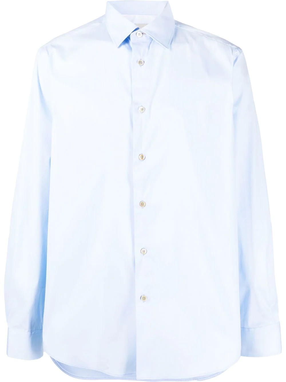 pointed-collar cotton shirt - 1