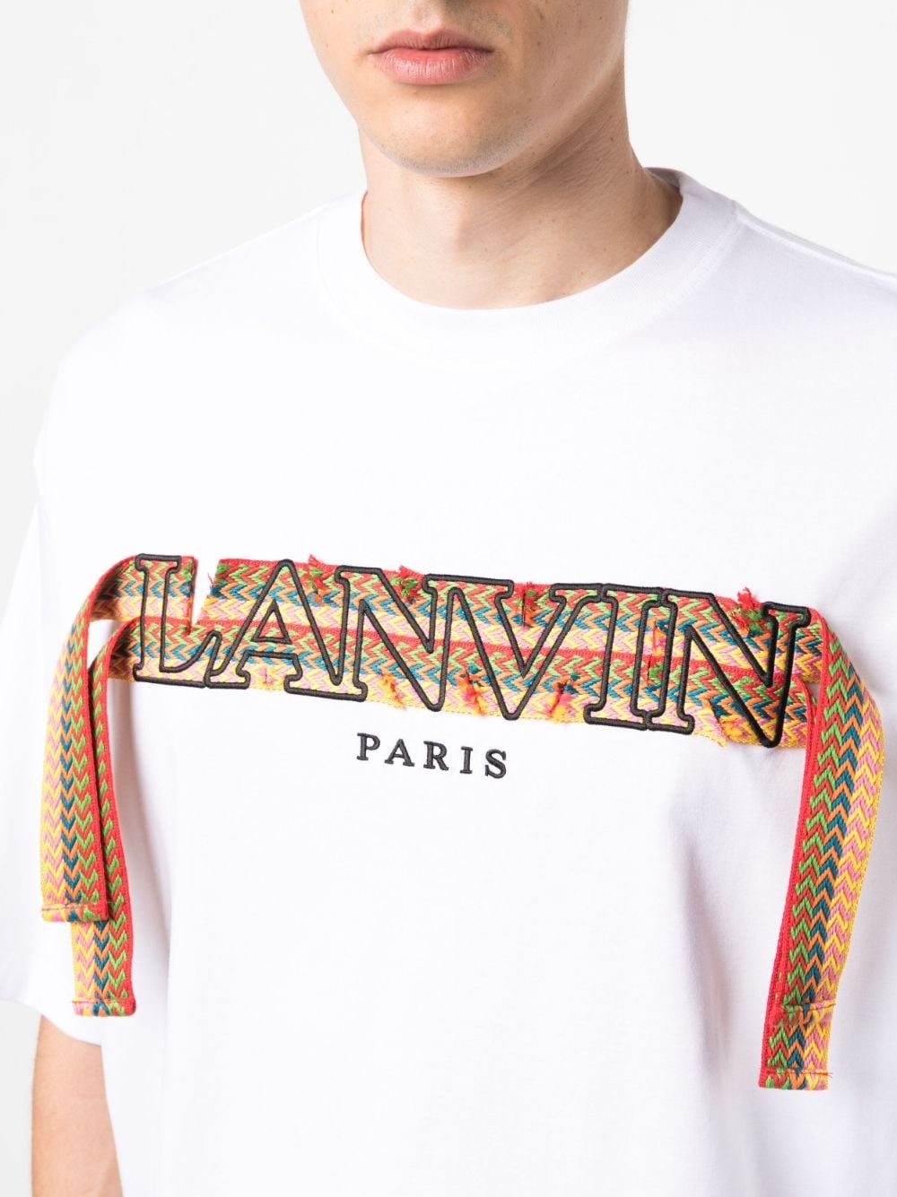 Curb embroidered cotton T-shirt - 5
