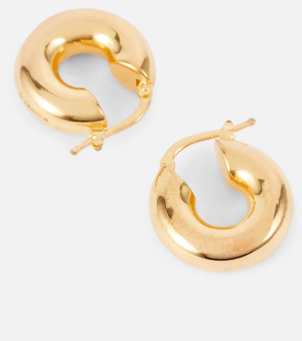 Silver hoop earrings - 4