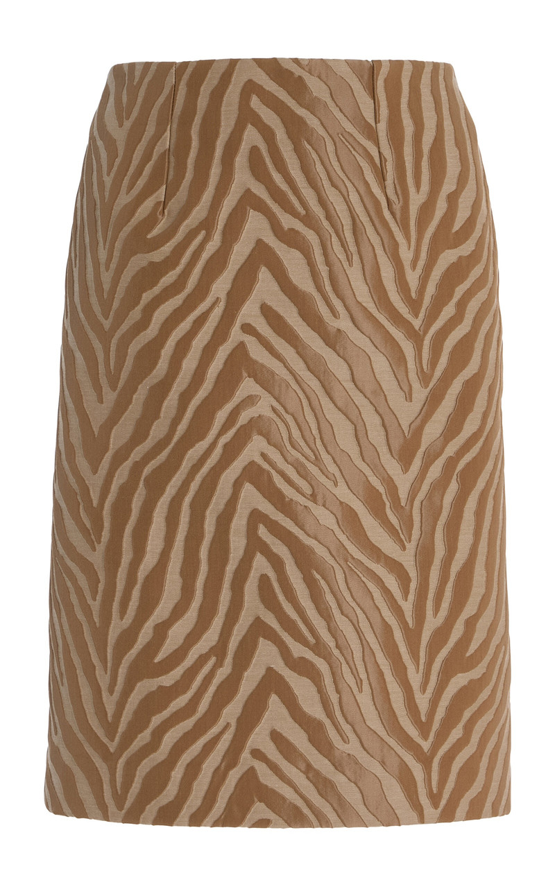 Elia Jacquard Cotton-Blend Pencil Skirt animal - 1