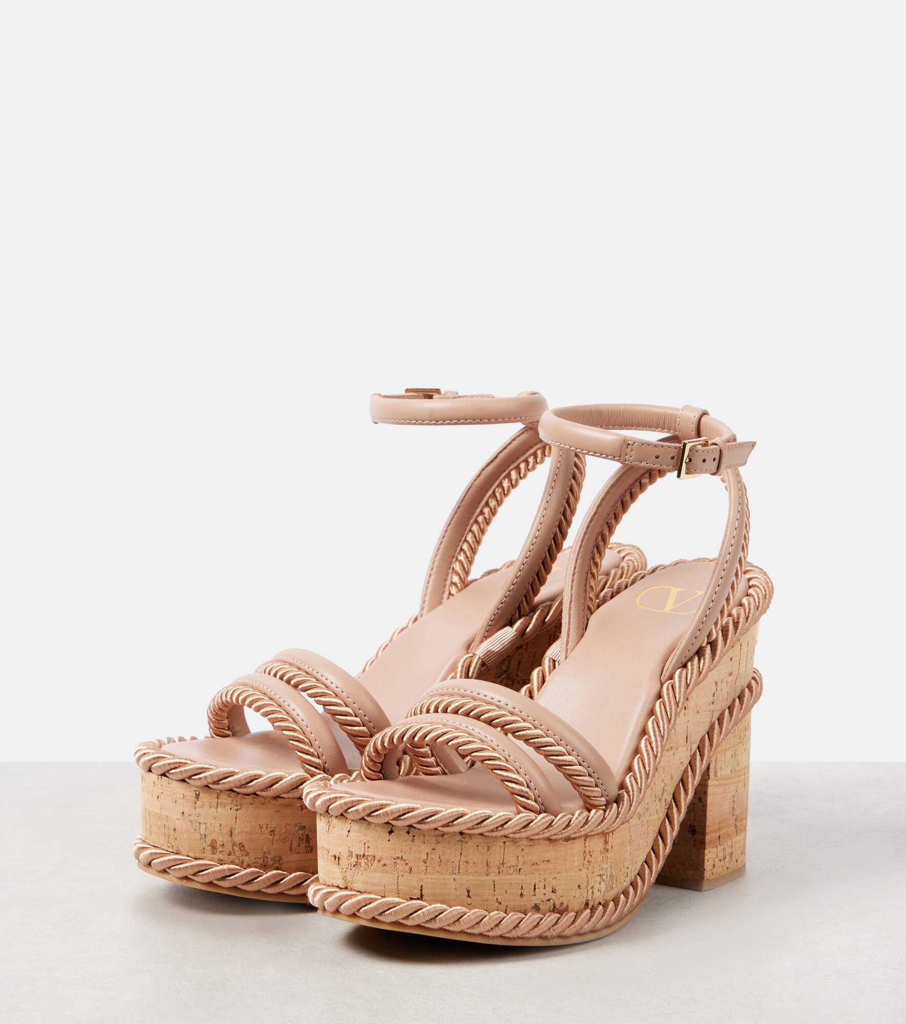 VLogo Summerblocks leather platform sandals - 5