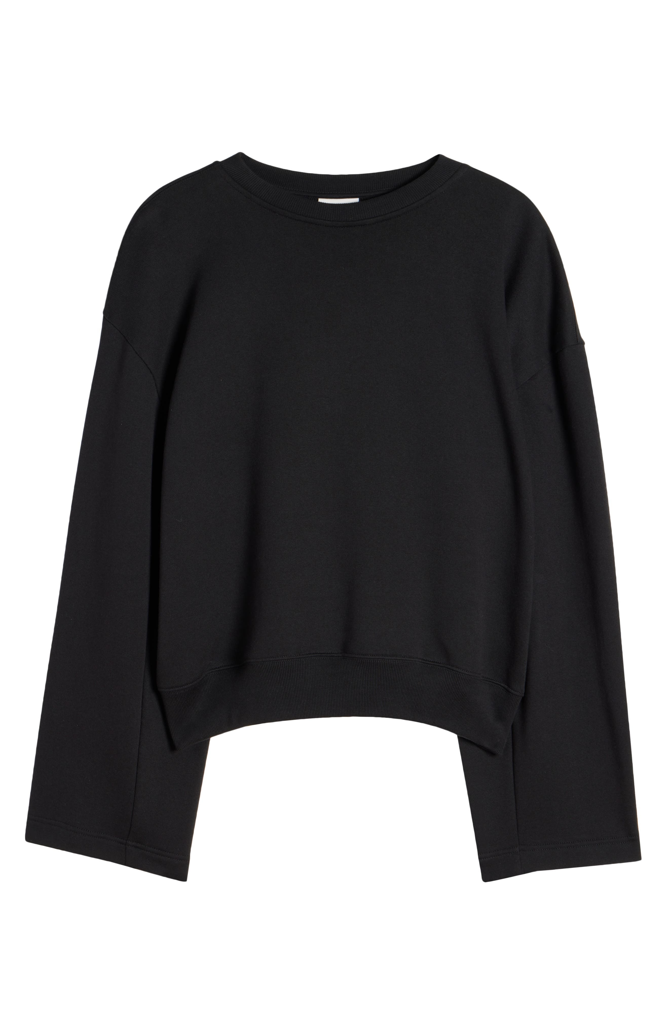 Dries Van Noten Snap Sleeve Sweatshirt in Black at Nordstrom - 7