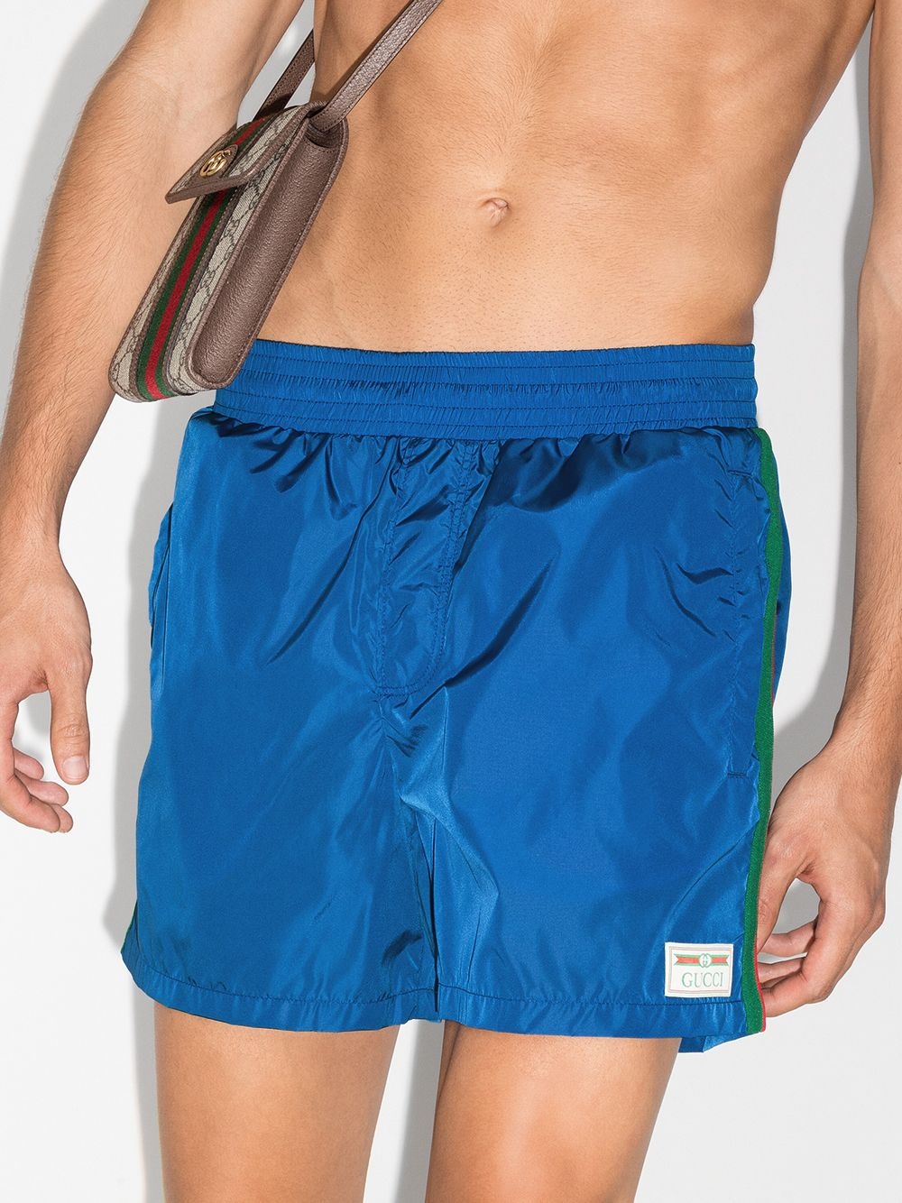 Web stripe swim shorts - 2