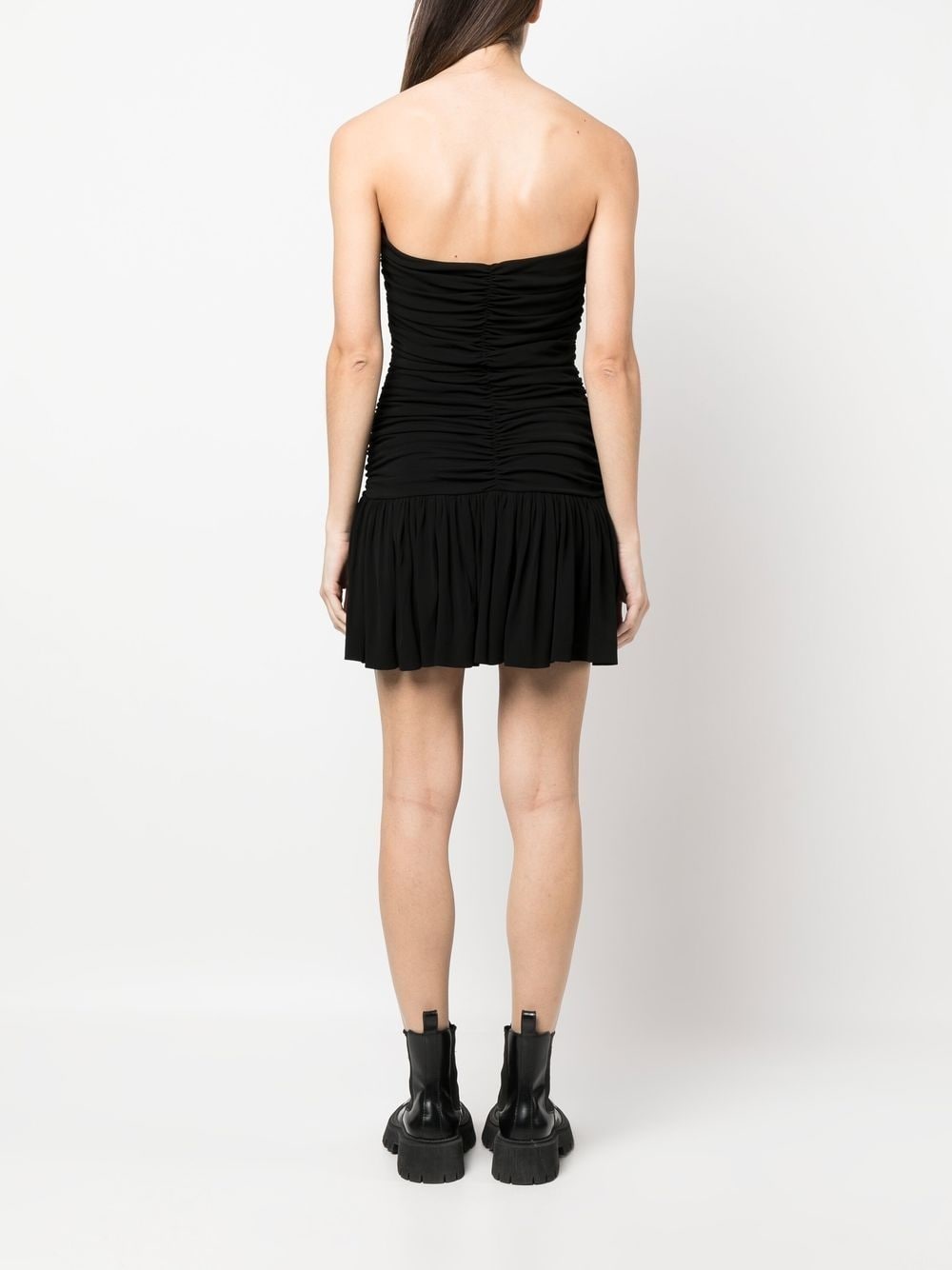 strapless ruched dress - 4