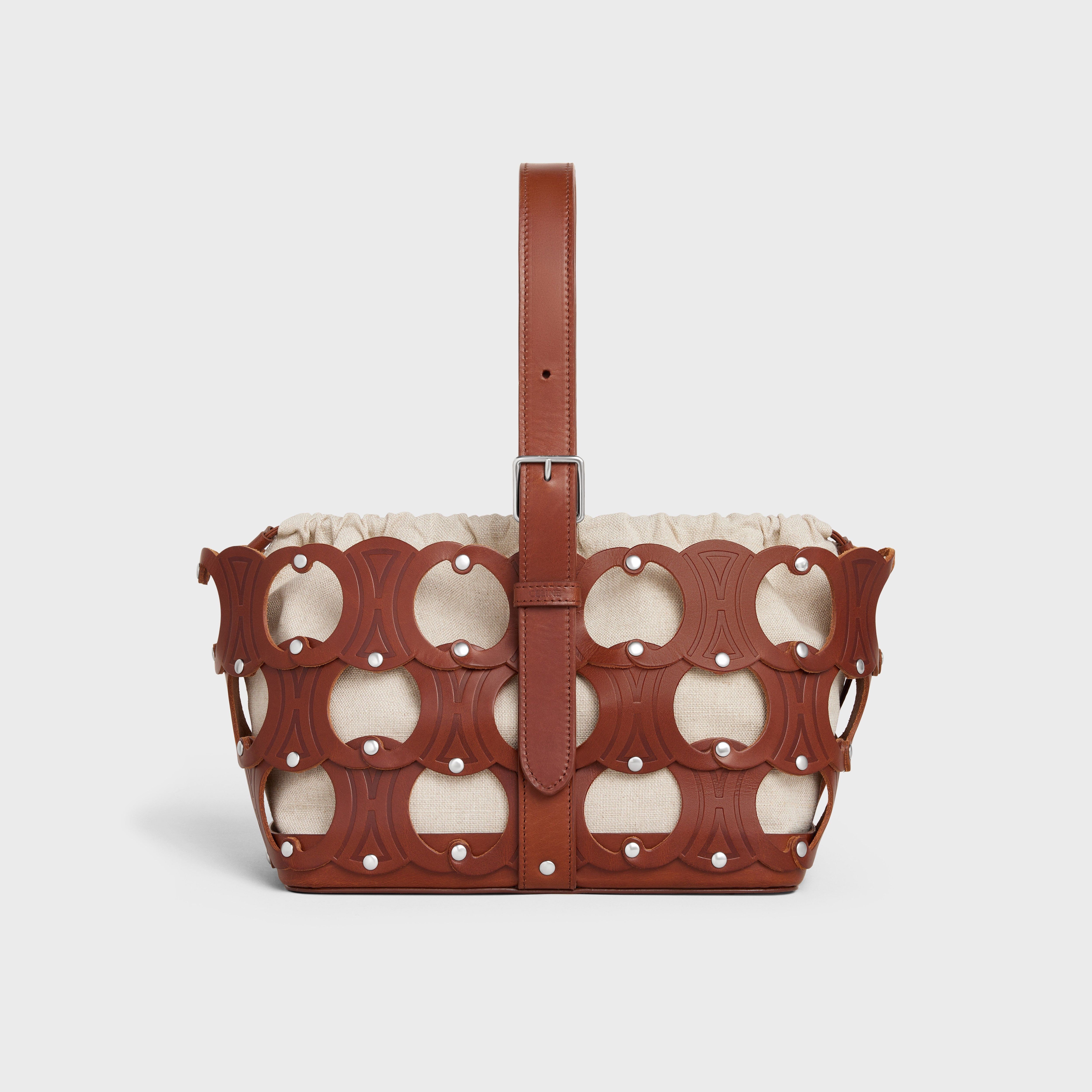 Picnic Basket triomphe patchwork in CALFSKIN - 1