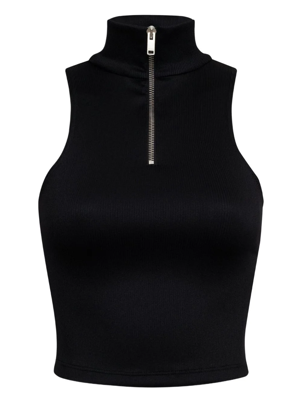 ribbed zip turtleneck knitwear - 1