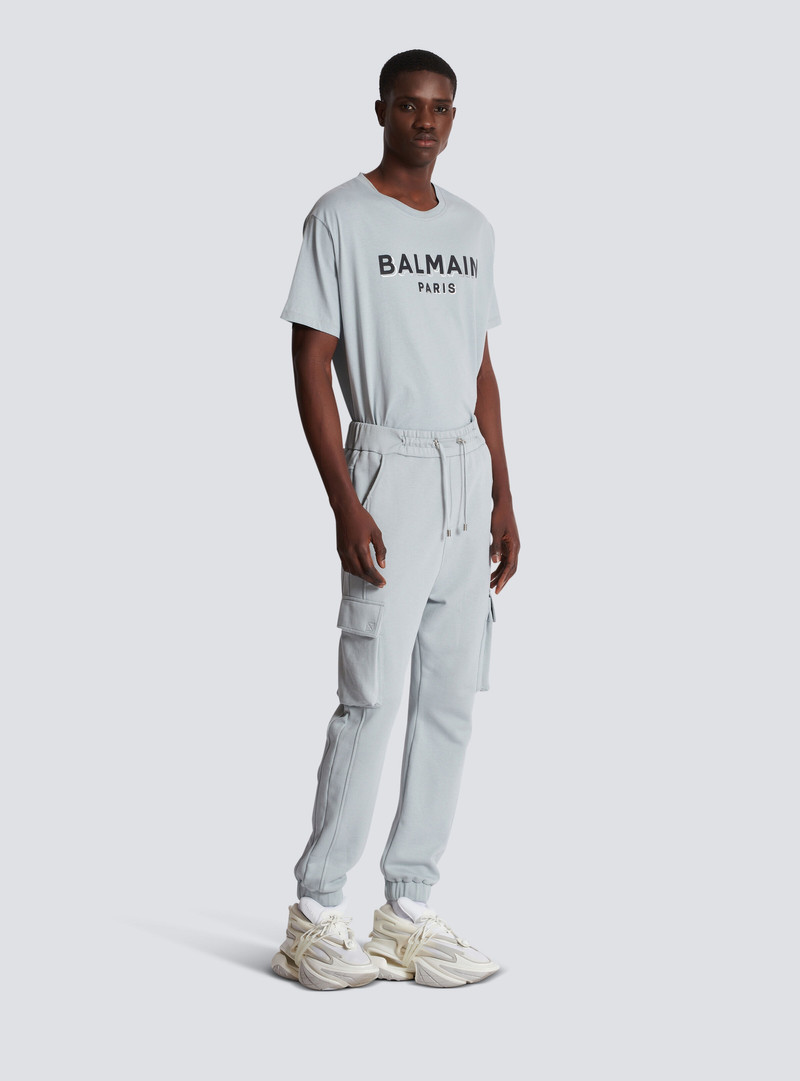 Balmain Cargo joggers with Balmain Paris print outlook