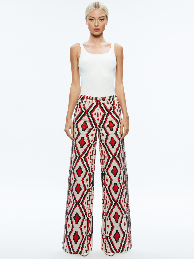 Alice + Olivia TRISH MID RISE BAGGY JEAN outlook