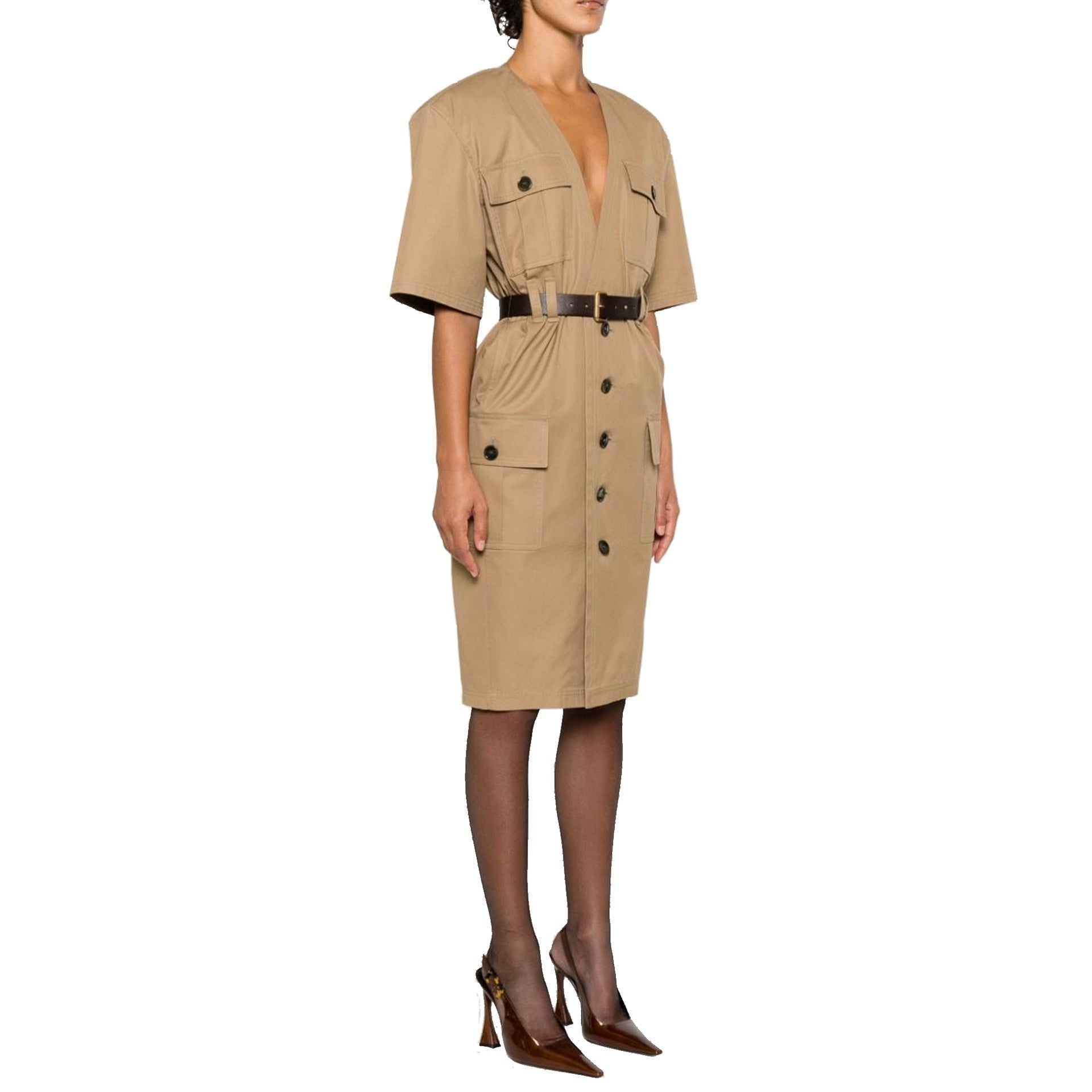 Saint Laurent Knee-Length Saharienne Dress Women - 2